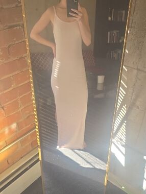 Forever 21 Blush Beige Maxi Slip Dress